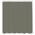 thumbnail image 3 of Brown and Blue Shower Curtain, Retro Grid Composition with Vertical and Horizontal Lines, Fabric Bathroom Set with Hooks, 69W X 75L Inches Long, Chesnut Brown and Pale Blue, by Ambesonne, 3 of 3