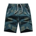 thumbnail image 1 of JHLZHS Mens Gym Shorts Mens Spring and Summer Street Leisure Sports Multi Pocket Drawstring Stretch Waist Color Cargo Shorts Pajama Shorts Mens Pajama Shorts, 1 of 2