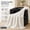 Bright White, variant on Cozy Chunky Chenille Knit Throw Blanket for Couch and Bed, Soft Luxurious Moss Stitch Farmhouse Decorative Knitted Throw, Mocha Brown 50" x 60