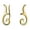 Gold, variant on Womens Scroll Design Ear Pin Crawlers Climber Earrings .925 Sterling Silver
