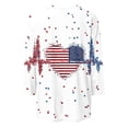 thumbnail image 4 of DHFJKG 3/4 Sleeve Shirts For Women Independence Day Round Neck Graphic Tee 4Th Of July 250 Years Anniversary USA T Shirt, 4 of 5