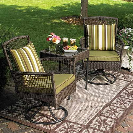Better Homes and Gardens Bali Island 3-Piece Swivel Rocking Bistro Set