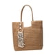 thumbnail image 3 of Bolso de hombro de paja para mujer, bolsa de regalo, bolso de playa de paja para ir de compras, trabajo, cumpleaños Caqui, 3 of 9