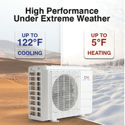 Cooper & Hunter 12000 BTU 115V Wall Mounted Mini Split Heat Pump Air Conditioner With 16ft Kit Cover 550 Sq Ft WiFi