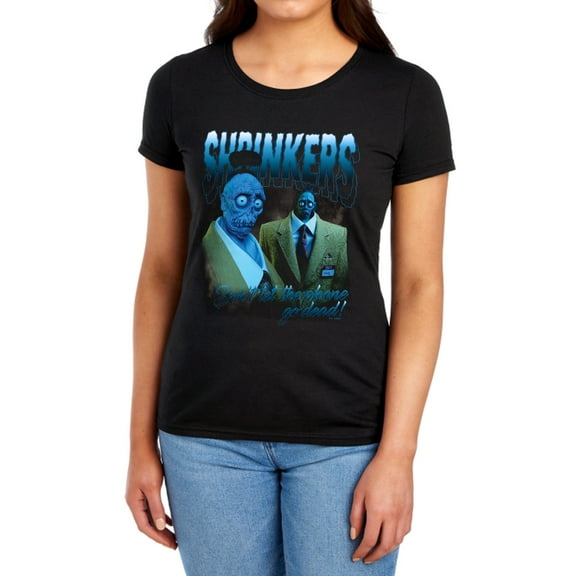 Beetlejuice Beetlejuice Shrinkers Homage Women's T Shirt, Black, 2X-Large