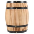thumbnail image 1 of OULII Retro Wood Barrel Decoration Barrel Decor for Home Use Adults 1Pack, 1 of 8