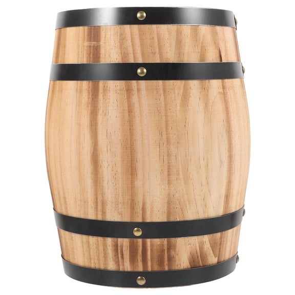 PAMINGONO 1Pcs Antique Wood Barrel Ornament Barrel Centerpiece for Home and Bar Use