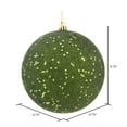 thumbnail image 2 of Vickerman 4.75" Moss Green Sequin Ball Ornament, 4 per Bag, 2 of 5