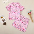 thumbnail image 7 of WOYY Girls Sleepwear Cute Short Sleeve Button Top Shorts Loungewear Set Fashion Baby Clothes, Sizes 18-24 Months, 7 of 7