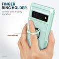 thumbnail image 5 of SaniMore for Google Pixel 7 Multi-Functional Case, 3-Layer Protection Magnetic Cover Support Car Mount & 360° Rotatable Metal Ring Kickstand Full Body Shockproof Protective Shell, Green, 5 of 8