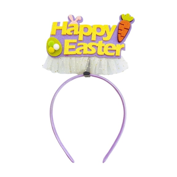Cheapark Cute Easter Egg Headband with Bunny Ears for Party Photo Holiday Dress Up