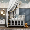 thumbnail image 2 of Fizzy Baby Mini Crib, Small Crib with 3-Position Mattress Board, Gray, 2 of 5