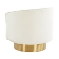 thumbnail image 5 of Maklaine 17.7" Transitional Velvet Swivel Accent Chair in Cream, 5 of 7