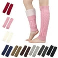thumbnail image 3 of RUISINERY Knitted Leg Warmer Women Balletcore Long Leg Warmer with Furry Liner for Girls Balletcore Stockings Wrist Warmer Gloves, 3 of 7