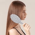 thumbnail image 3 of Cute Brown Bear Paddle Brush - Scalp Massage & Detangling Tool - Smooth Strokes for All Hair Types - Winter Design Pattern, 3 of 5