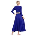 thumbnail image 2 of Linjinx Robe de Danse Liturgique pour Femmes Bloc de Couleur Métallique Performance Danse Bleu TG, 2 of 7