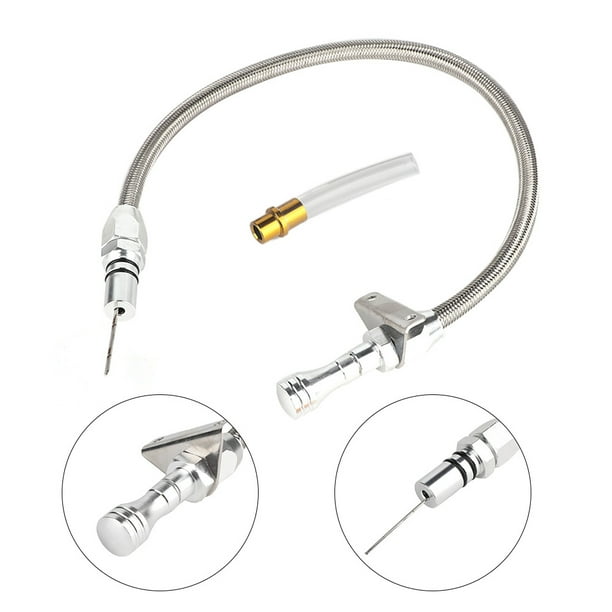 Ccdes Silver Flexible Transmission Dipstick Fit For Chevy TH400 400