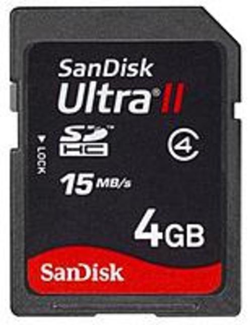 SanDisk 4GB UltraII SDHC Card