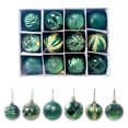thumbnail image 2 of Advancent Bola colgante de árbol de Navidad de PVC de 12 piezas, adorno colorido reutilizable extraíble, decoración de vacaciones para Kits de decoración para fiestas Verde, 2 of 6