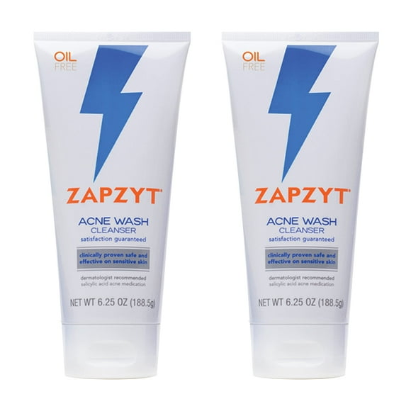 Limpiador para acné ZapzYT, 185 ml (paquete de 2), hipoalergénico con aloe