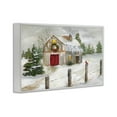 thumbnail image 4 of Stupell Industries Winter Farmhouse Scene Holiday Painting White Framed Art Prints Wall Art, 18 x 12, 4 of 10