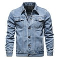 thumbnail image 6 of Kureaily Jean Jacket For Men - Classic Style Regular Fit Casual Outerwear Button Down Cowboy Cut - Men's Denim Jacket, 6 of 6
