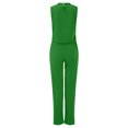 thumbnail image 5 of CILENON Linen Set for Women Women's Suit New Sleeveless Sports Casual Suit Women's Short Loose T Shirt Trousers Two Piece Set Terry Cloth Rompers for Women Ropa Deportiva Para Mujer (Green,M), 5 of 5
