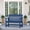 Navy, variant on 48" Outdoor Garden Bench, 550lbs Weatherproof HDPE Porch Seat, Black