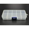 thumbnail image 3 of U8MO 2 Pack Plastic Jewelry Organizer 10 Grids Earring Beads Storage Box Adjustable, 3 of 8