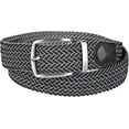 thumbnail image 2 of Tommy Bahama Men's Stretch Braided Reversible Leather Trim Belt, Black/Gray, L/XL (38-42), 2 of 6