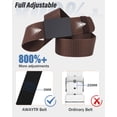 thumbnail image 3 of AWAYTR Nylon Belts for Mens - No Hole Golf Belt with Metal Buckle, 3 of 7