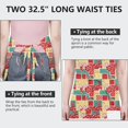 thumbnail image 6 of Pioneer Flower Floral Print Pattern Apron for Women and Men, Cotton Linen Waterproof with Pockets, Adjustable, 33x27 Inch for Kitchen, Gardening, BBQ, Salon, 6 of 6