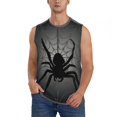 thumbnail image 1 of Fotbe Black Spiders Men's Camiseta sin Mangas Estampada para Hombres, Playera Casual para Gimnasio, Entrenamiento, Playa-Large, 1 of 5