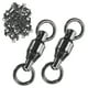 thumbnail image 1 of Uxcell Paquete de 50 Giradores de Rodamientos de Bolas, 1# 0.67In (17mm) Conector de Línea Líder de Señuelo de Acero Inoxidable para Pesca [Negro], 1 of 1