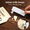 thumbnail image 3 of Mini Bag Sealer, 2 in 1 USB Rechargeable Heat Sealer and Cutter,Food Sealer Portable Chip Bag Resealer Machine for Plastic Bags Food Snack Storage, White, 3 of 9
