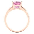 thumbnail image 4 of Solitaire Engagement Ring for Women - 2.5ct Simulated Pink Diamond in 14K Rose Gold Promise Ring, 4 of 6