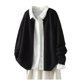 thumbnail image 2 of Suéter de cuello redondo para mujer, moda de color liso, informal, de manga larga, cárdigan de punto, suéter de cuello redondo, abrigo, blusa acrílica para mujer, 2 of 3