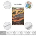 thumbnail image 2 of Side View Safari Wall Art Africam Safari Puebla Mexico Vintage Travel Poster Zebras Elephants Wildlife Park Canvas Poster, 2 of 8
