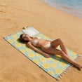 thumbnail image 4 of EBCUE Thin Beach Towel with Handle 2-In-1 Portable Lightweight Soft Cotton Large Sand Free Sandproof Absorbent Quick Dry Towels Cloud Bath Pool Travel Compact Essentials Accessories for Adult Gifts, 4 of 7
