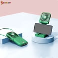 thumbnail image 4 of Spencer 5 in 1 Portable Mini Handheld Fan, Small Folding Personal Fan with 3 Speeds USB Rechargeable Necklace Fan Hands Free for Outdoor Travel (Green), 4 of 9