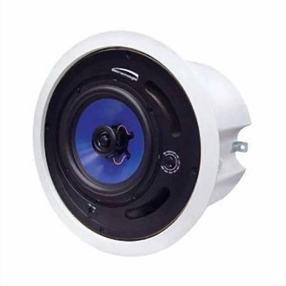 Speco SP6MAT MA Series 6.5" 25/70V Speaker, Commercial ABS Plastic Back Can, Off-White