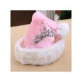 thumbnail image 4 of Merry Christmas Hat New Year Velvet Cap Pink Crown Santa Claus Hat For Kids Children Adult Holiday Party Gift Decoration, 4 of 11