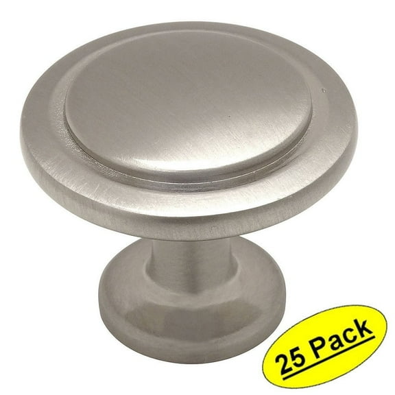 Cosmas 5560SN Satin Nickel Cabinet Hardware Round Knob - 1-1/4" Diameter - 25 Pack