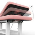 thumbnail image 2 of Stationary Massage Table Folding Bed, Holaki Metal Frame PU Leather Massage Table with Backrest for Treatment Table Physical Therapy Table Spa Facial Bed, 75"Lx31.5"W, 800lbs, Pink, 2 of 10