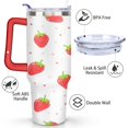 thumbnail image 3 of 40 OZ Strawberry Cute Travel Mug Gifts for Women Men Birthday Coffee Cup Gifts for Boyfriend Insulated Stainless Steel Cup with Handle, 3 of 7