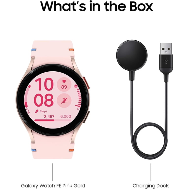 Samsung Smartwatch with Pink Strap (charger not included) Amazon.com: Samsung Galaxy Watch FE 40mm Bluetooth AI  main image 4