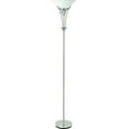 thumbnail image 2 of Coaster Contemporary Metal Floor Lamp with Frosted Ribbed Shade in Silver, 2 of 4
