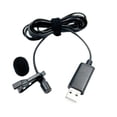 thumbnail image 3 of USB Mini Portable Clip-on Lapel Lavalier Buttonhole Mic Wired Microphone for Mobile Phone DSLR Camera Laptop, 3 of 4