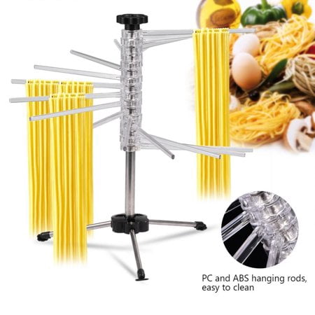 HURRISE Folding Pasta Drying Rack Spaghetti Dryer Stand Holder Noodle Hanging Accessory Kitchen