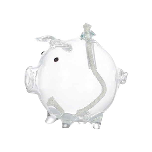 Lámpara de aceite de vidrio con forma de cerdo de dibujos animados, lámpara de aceite de mesa, lámpara de aceite para fiestas, lámpara de aceite transparente Claro